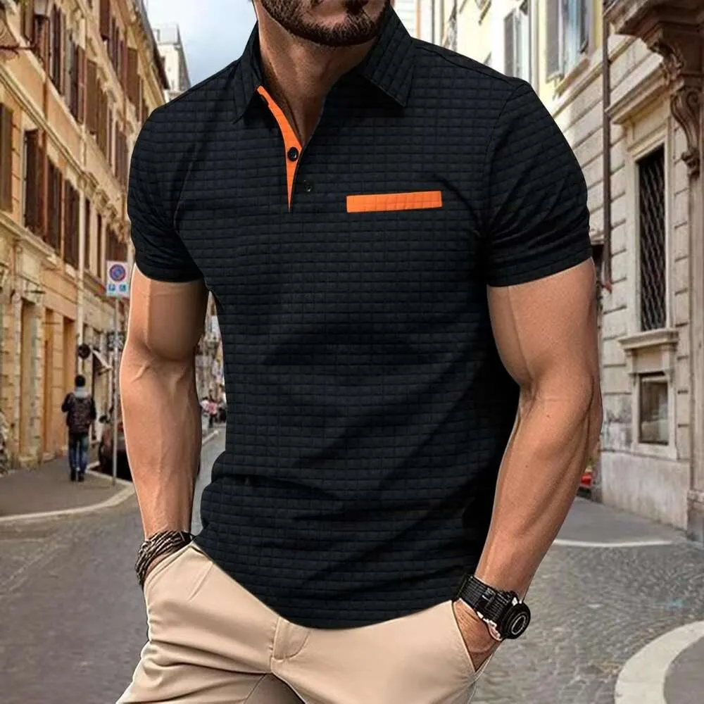 Men’s Slim-Fit Textured Polo Shirt