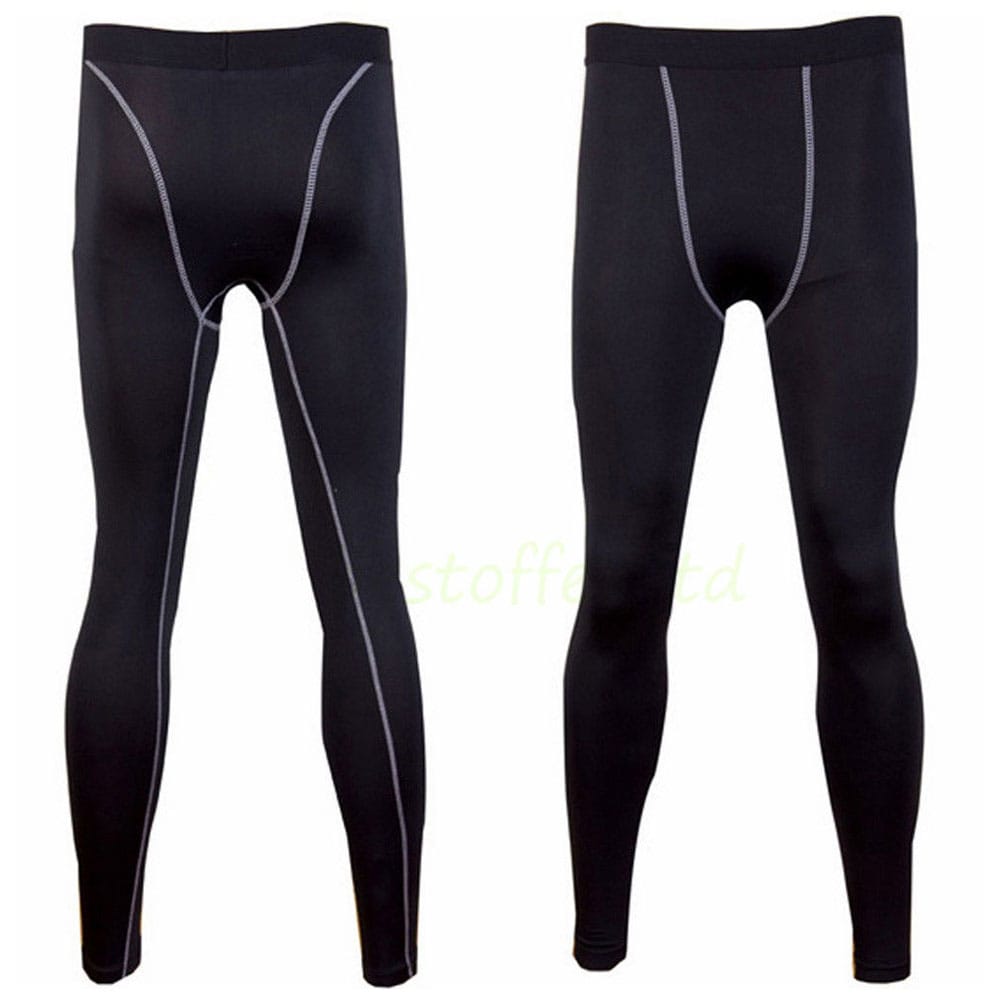 Compression Base Layers Sports Tights Gym Workouts Black